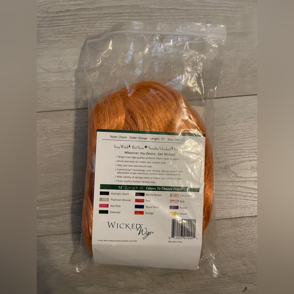 Brand New Orange Wig Never Worn - Picture 2 of 4